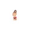 Culotte ouverte noir et rouge 